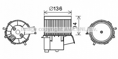 AVA QUALITY COOLING ft8434 -  Электродвигатель, вентиляция салона